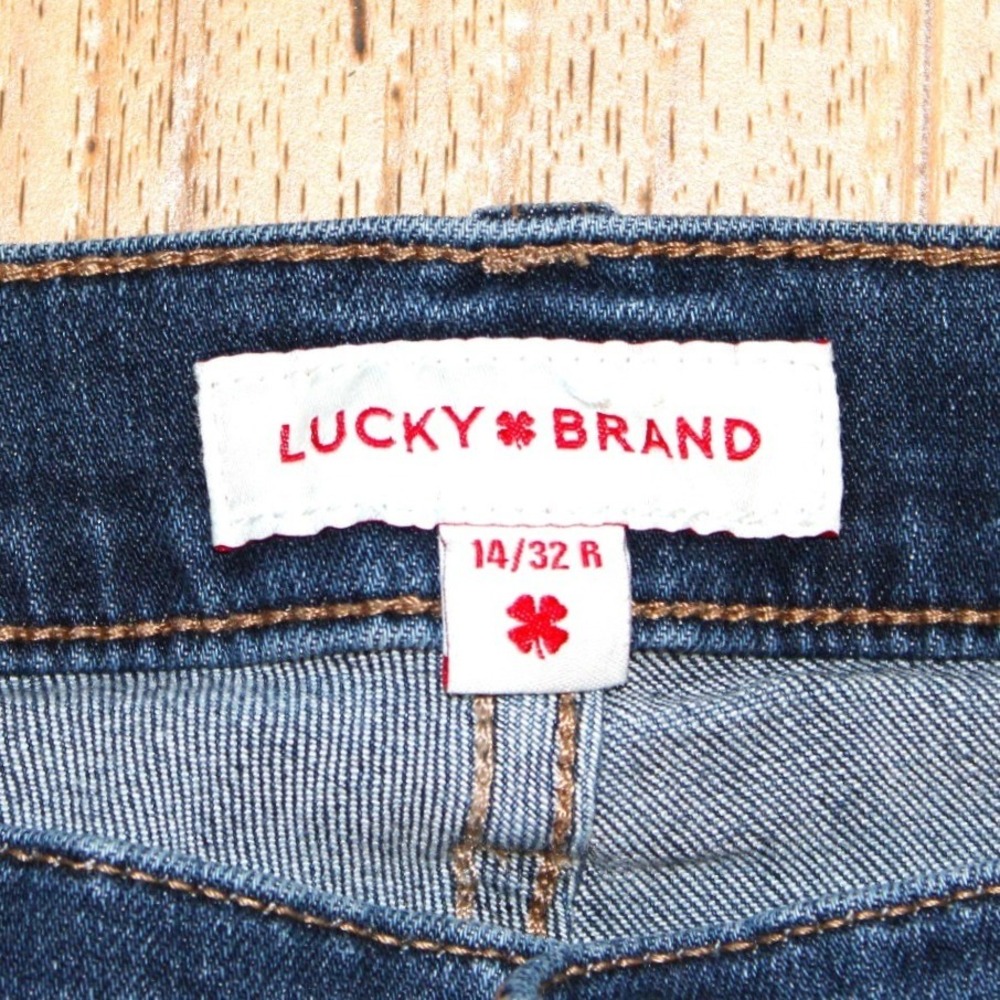 Lucky Brand Sweet Mid Rise Boot Jeans Women 14/32 R Blue Bootcut - Picture 5 of 8